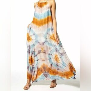 Young Fabulous & Broke Elie Trapeze Tie Dye Maxi Dress - Size S
